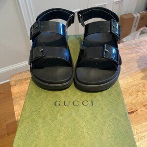 Gucci Rubber Mini Double G Womens Isla Dad Sandals Size 38